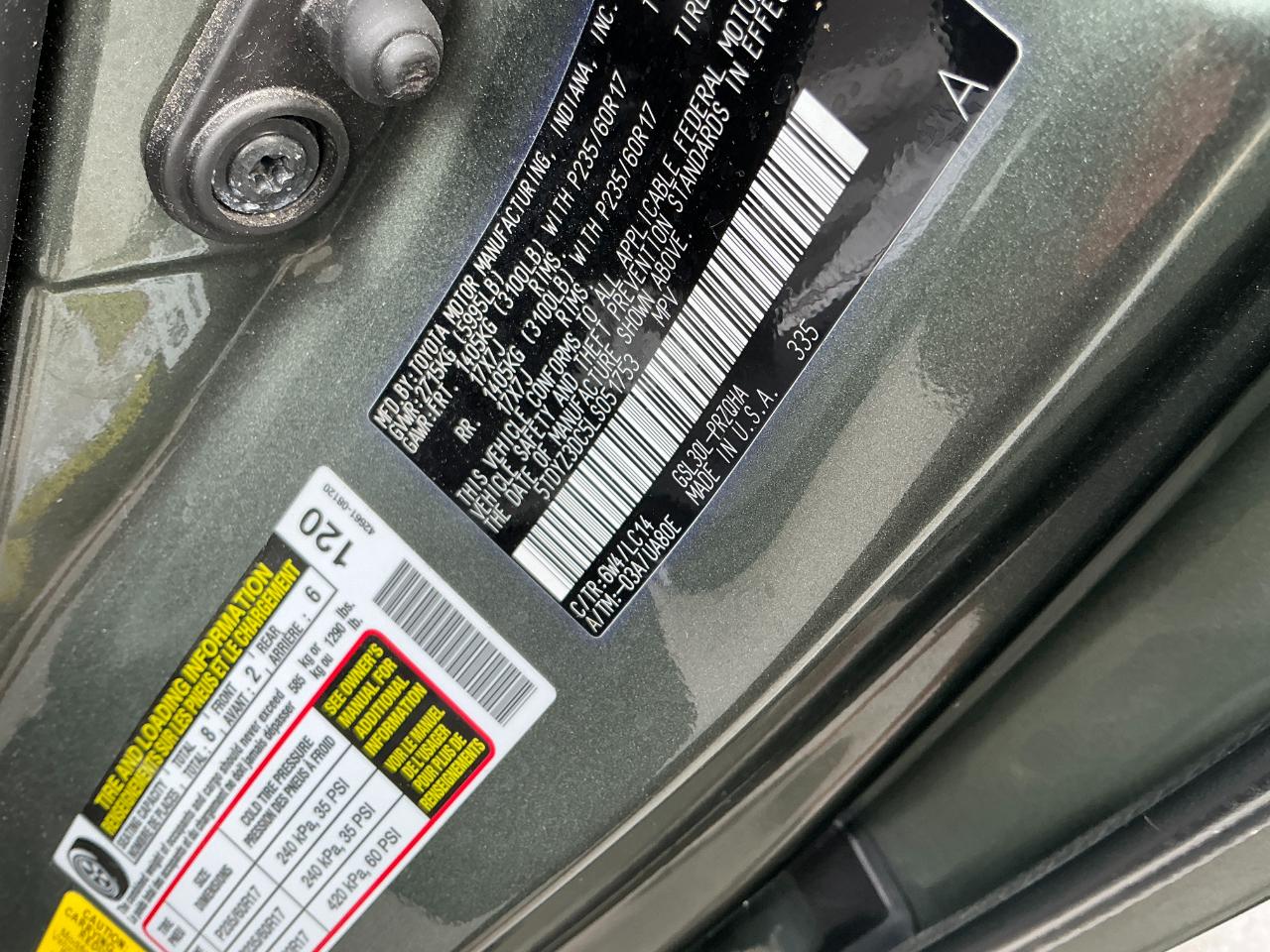 Toyota Sienna XLE Auto Access Seat FWD 7-Passenger (Natl) 2020