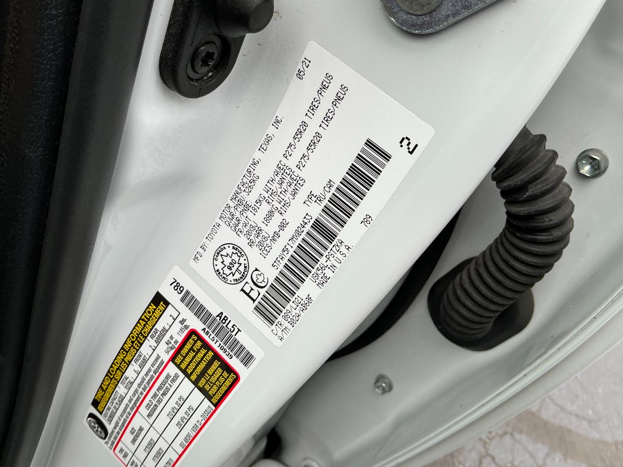 Toyota Tundra 4WD 1794 Edition CrewMax 5.5' Bed 5.7L (Natl) 2021