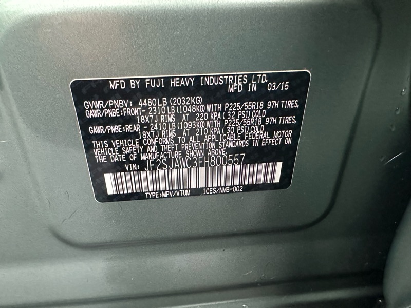 Subaru Forester 2.5i Touring 2015