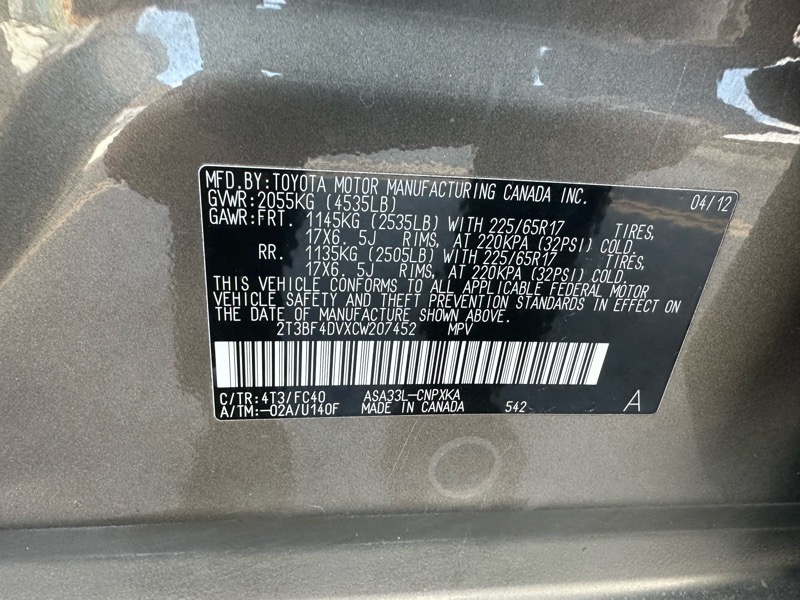 Toyota RAV4 4WD 2012