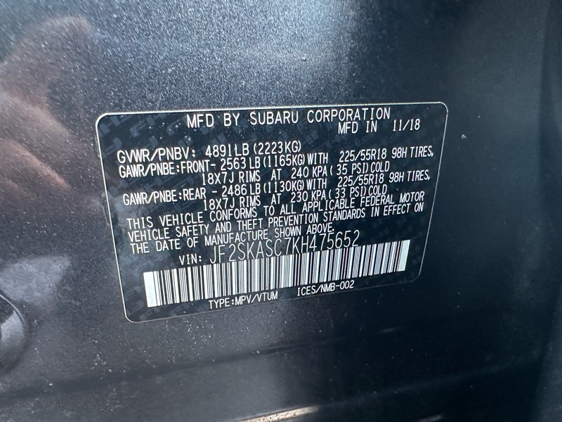 Subaru Forester Limited AWD 2019