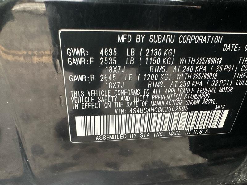 Subaru Outback 2.5i Limited 2019