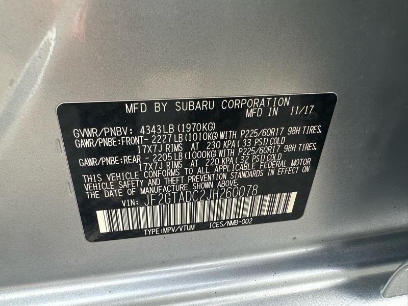 Subaru Crosstrek 2.0i Premium CVT 2018