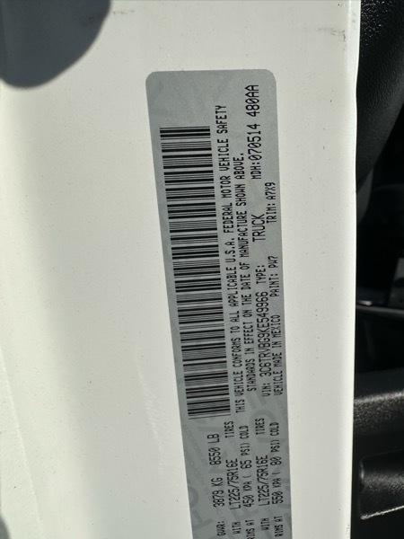 RAM Promaster 1500 High Roof Tradesman 136-in. WB 2019