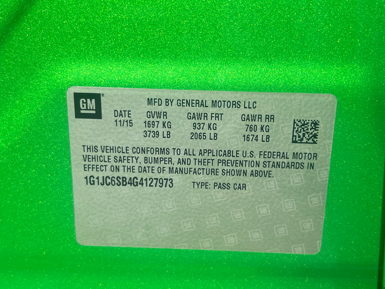 Chevrolet Sonic LT Auto 5-Door 2016