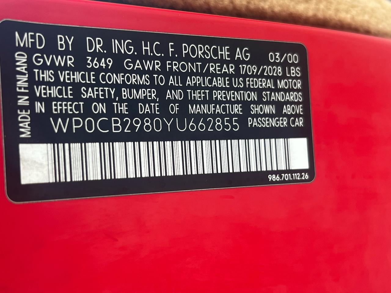 Porsche Boxster S 2D Roadster 2000