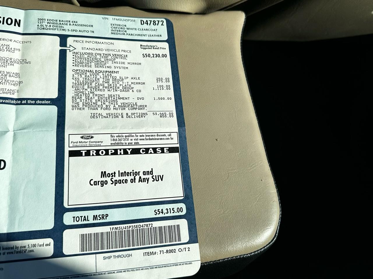 Ford Excursion Eddie Bauer 6.0L 4WD 2005