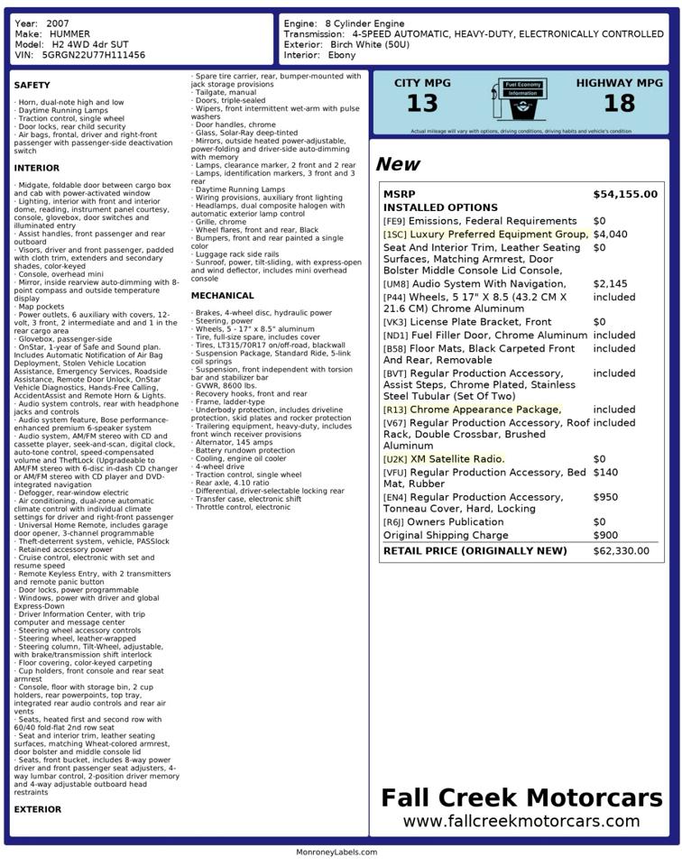 HUMMER H2 SUT Luxury 2007