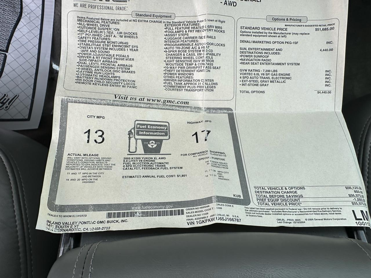 GMC Yukon Denali XL 2005