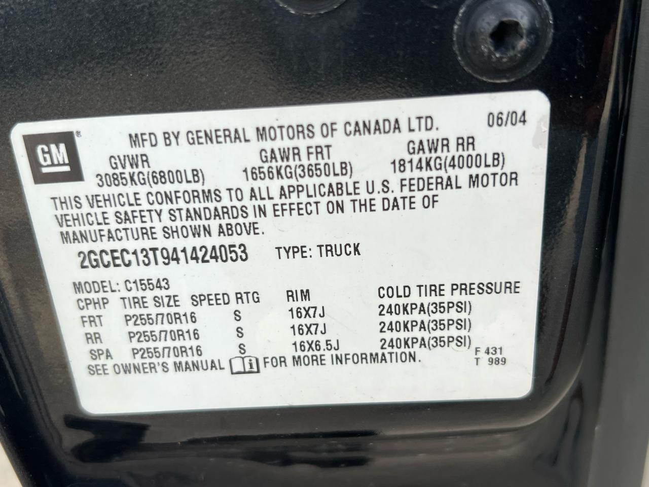 Chevrolet Silverado 1500 LS Crew Cab Short Box 2WD 2004
