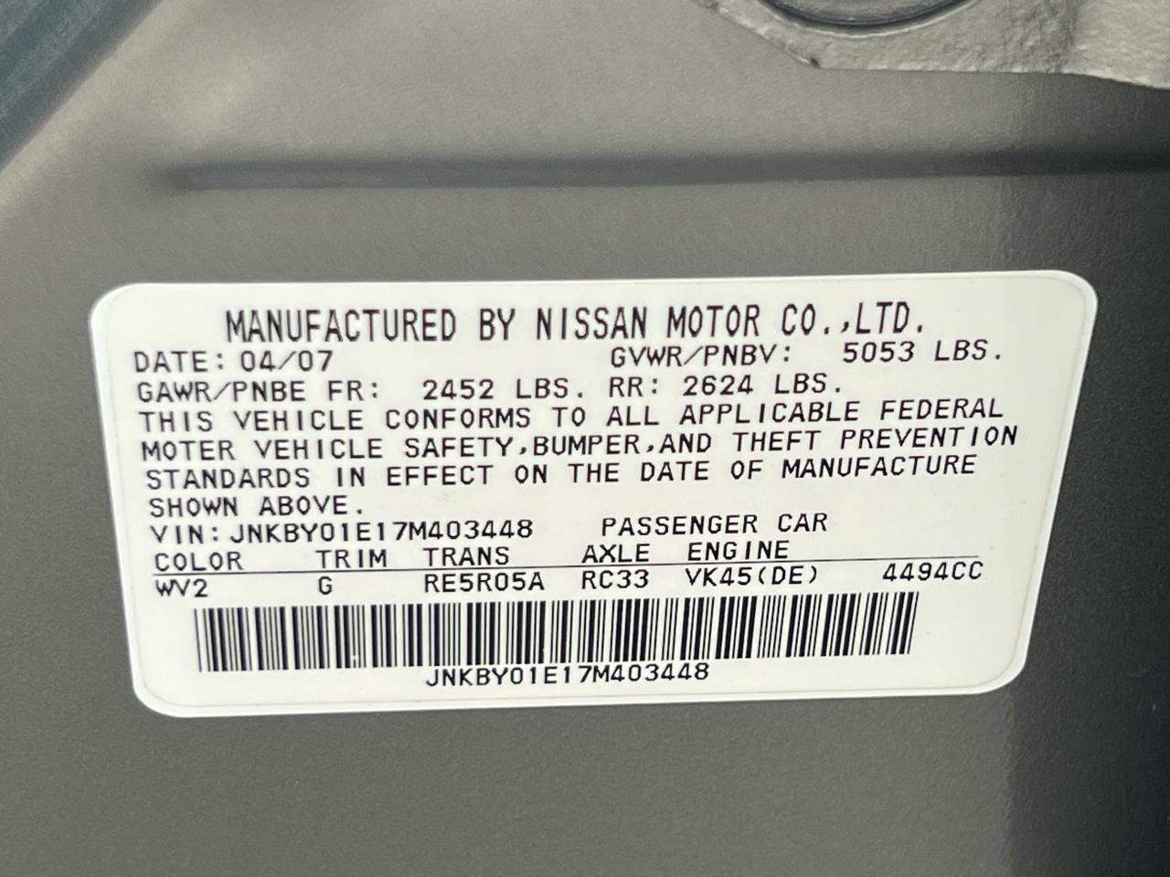 Infiniti M 45 Sedan 2007