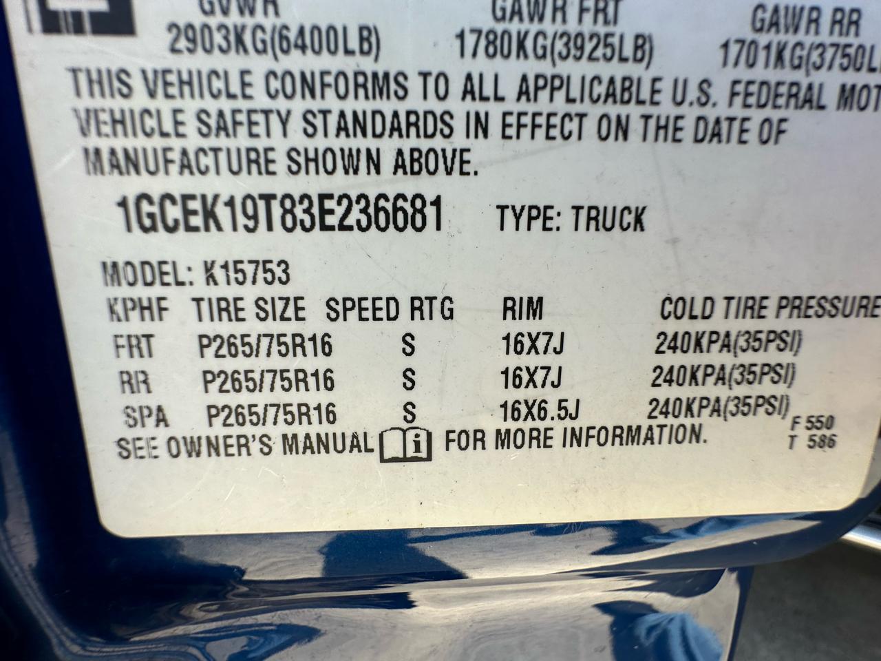 Chevrolet Silverado 1500  2003