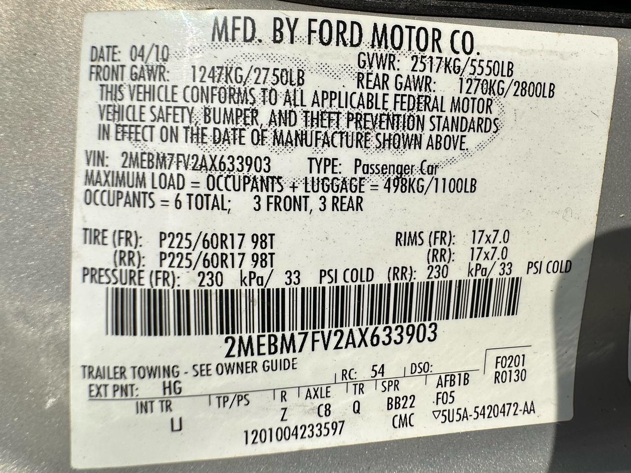 Mercury Grand Marquis LS 2010