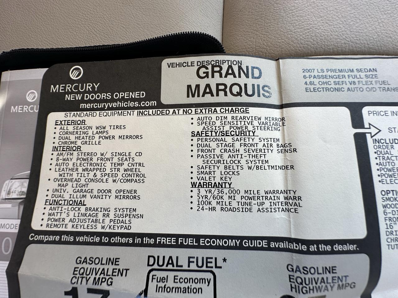 Mercury Grand Marquis LS Premium 2007