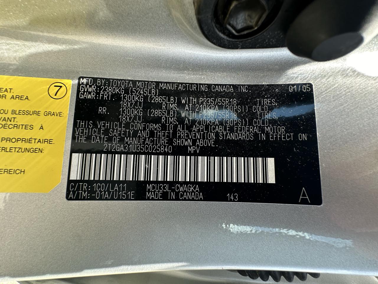 Lexus RX 330 FWD 2005