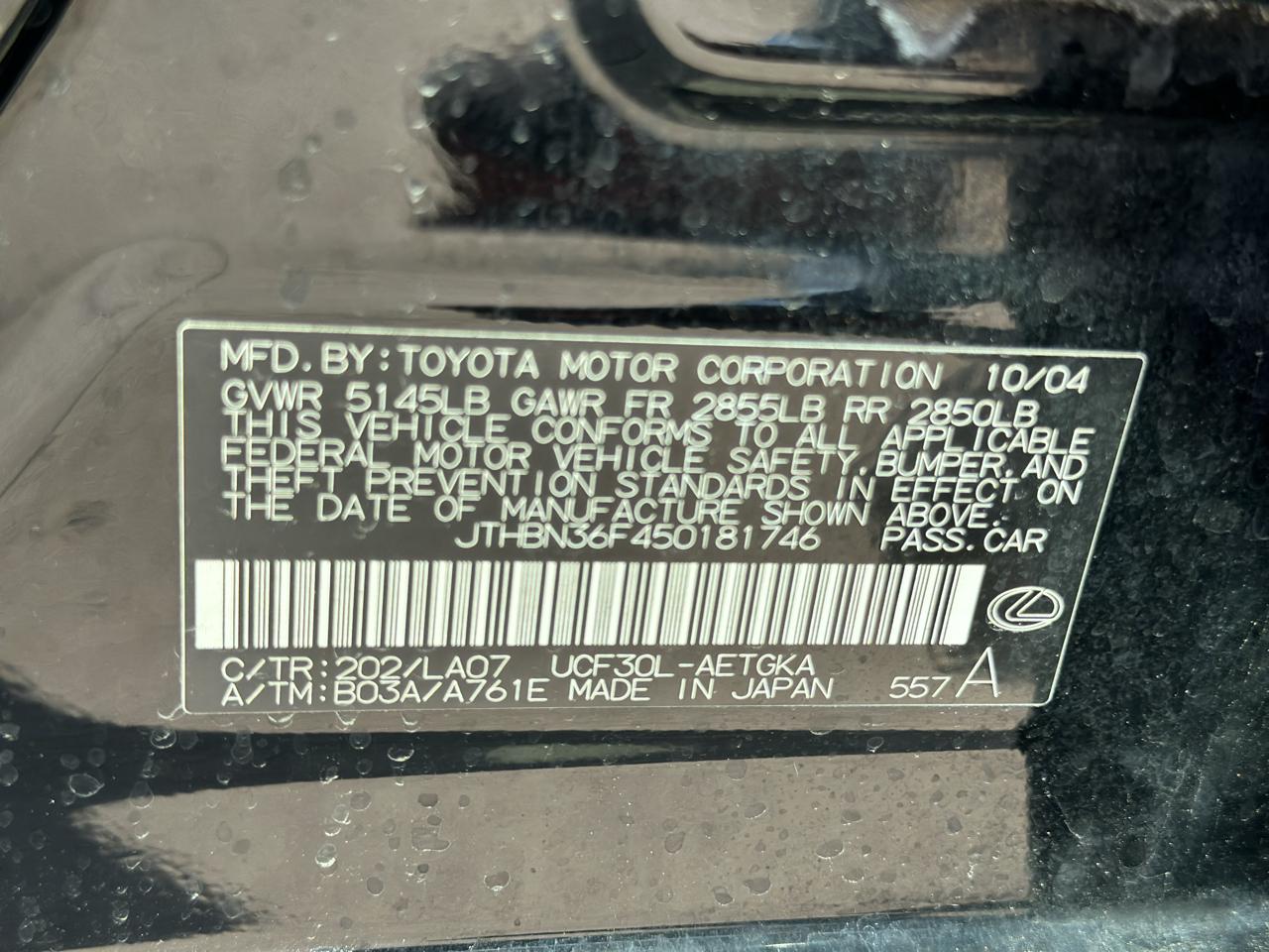 Lexus LS 430  2005