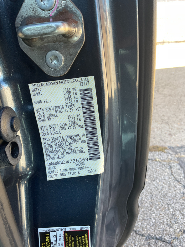 Nissan Frontier SV King Cab 5AT 4WD 2018 Nissan Frontier SV King Cab 5AT 4WD 2018