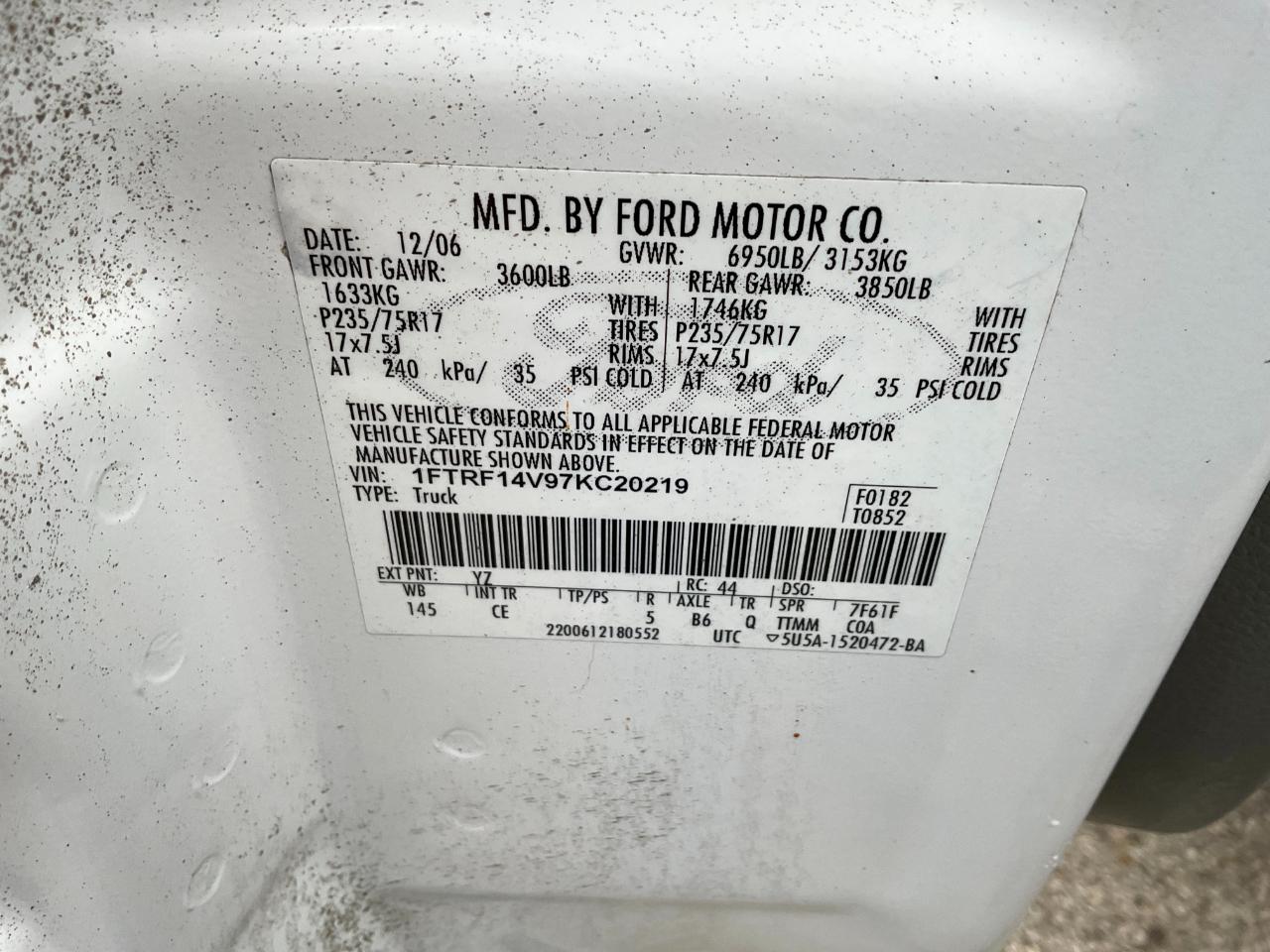 Ford F-150 XL Reg. Cab 4WD 2007