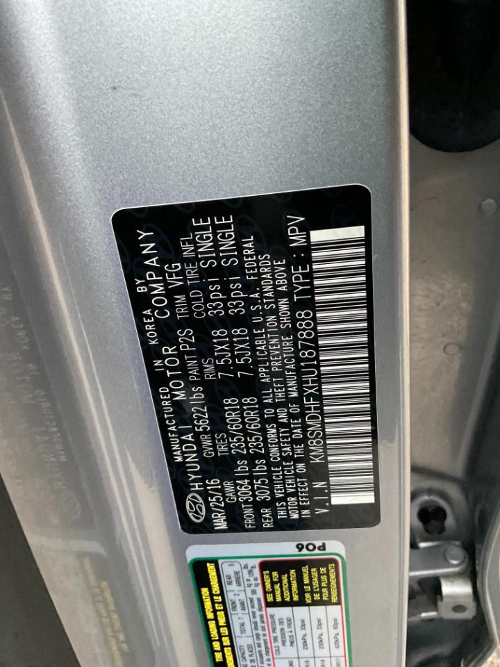 Hyundai Santa Fe SE AWD 2017