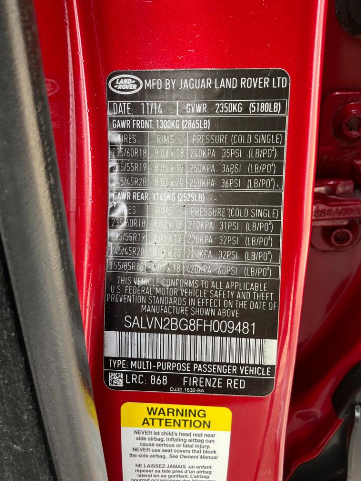 Land Rover Range Rover Evoque Pure Plus 5-Door 2015