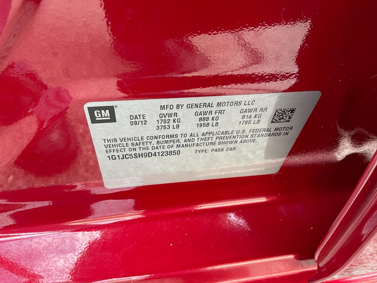 Chevrolet Sonic LT Auto Sedan 2013