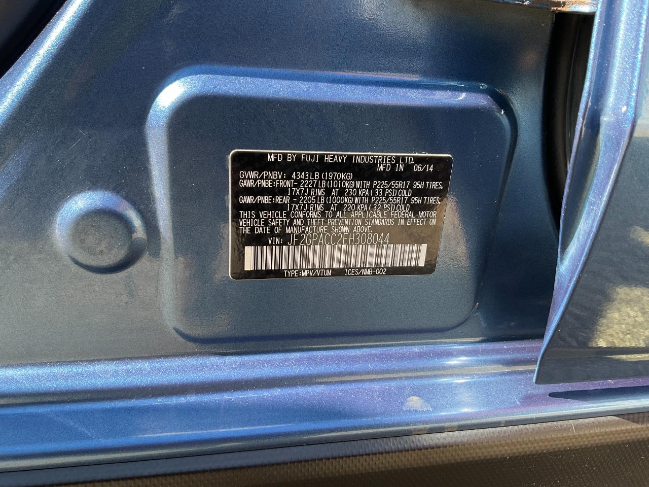 Subaru XV Crosstrek 2.0 Limited 2014