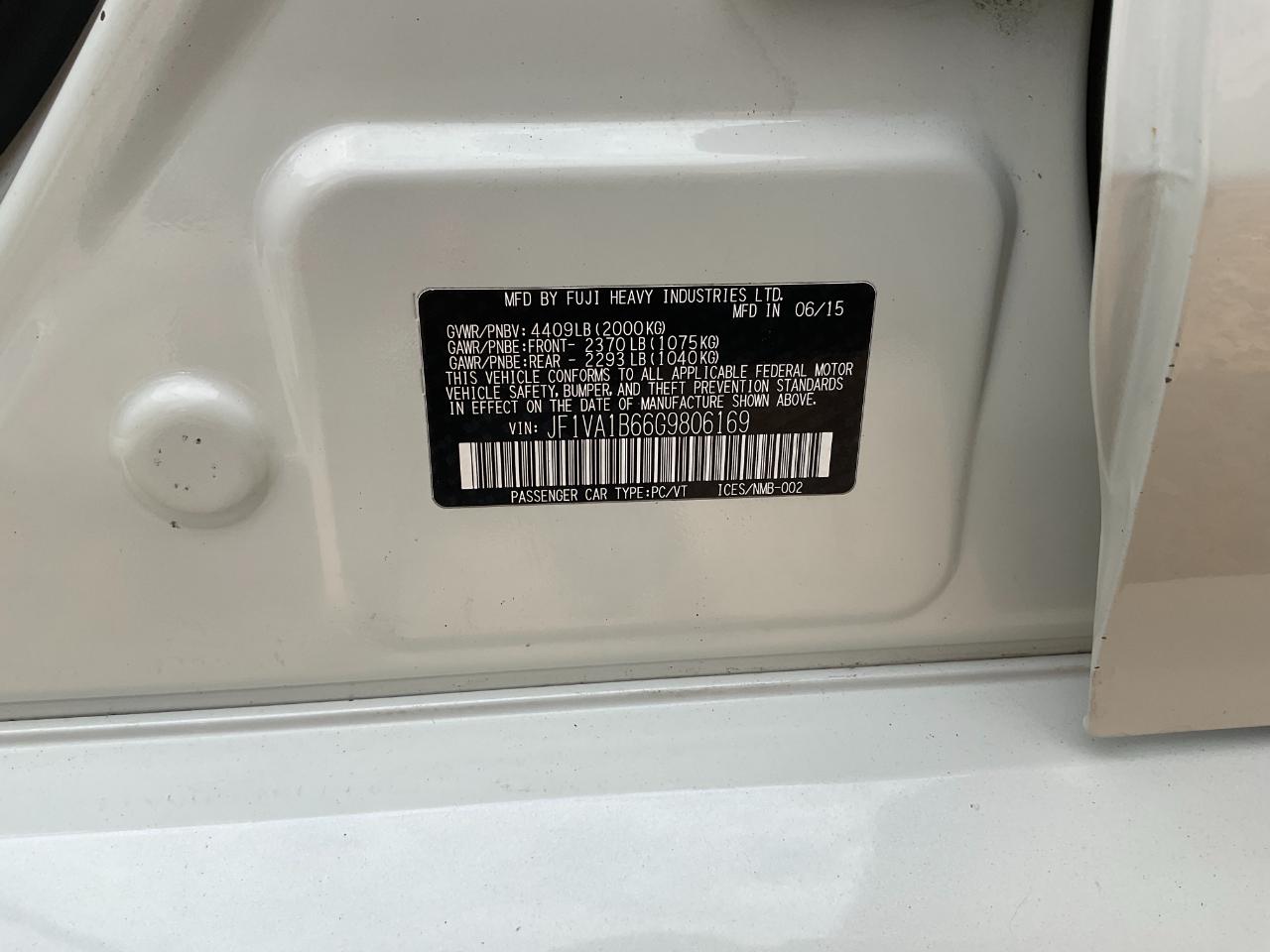 Subaru WRX 4-Door 2016