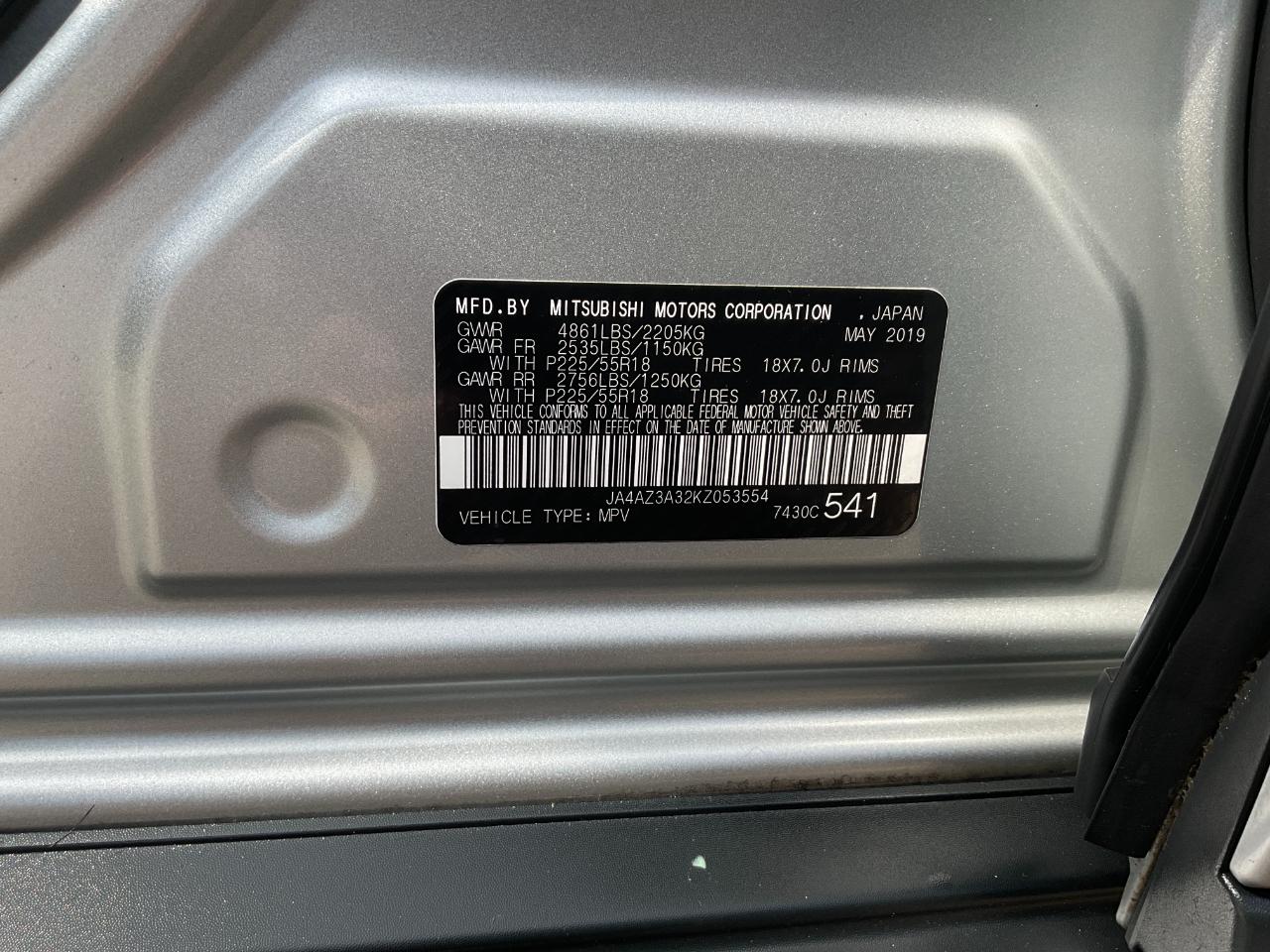 Mitsubishi Outlander SEL AWD 2019