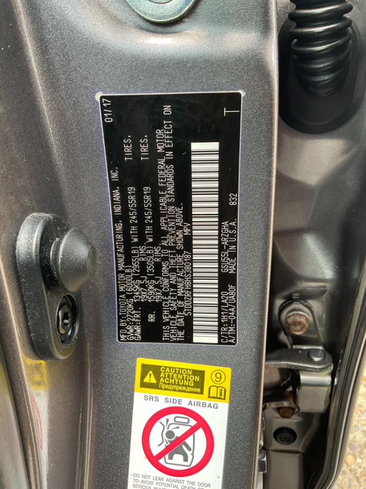 Toyota Highlander Limited AWD V6 2017