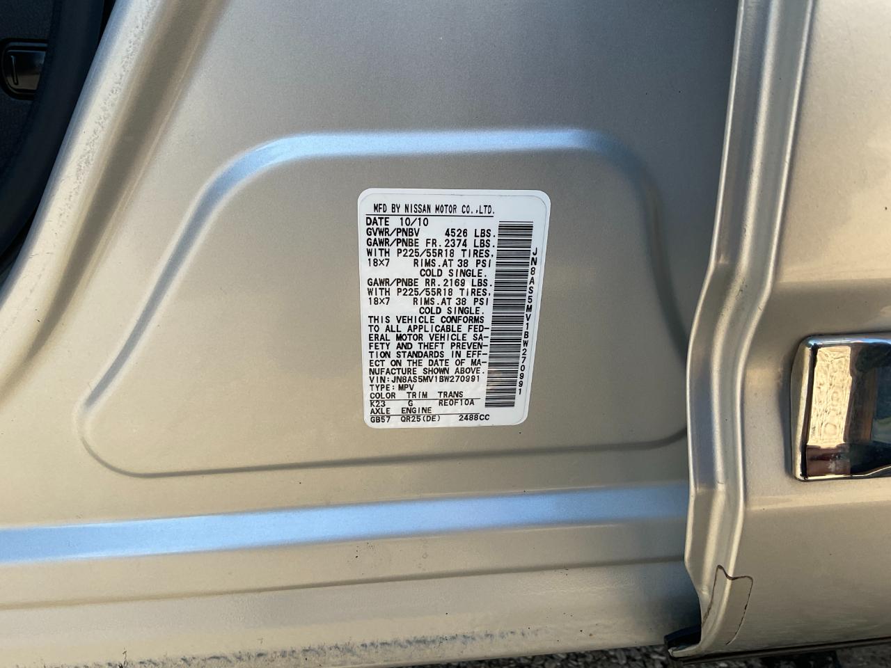 Nissan Rogue SL 4D SUV AWD 2011