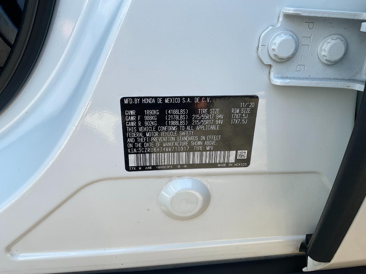 Honda HR-V LX AWD 2021