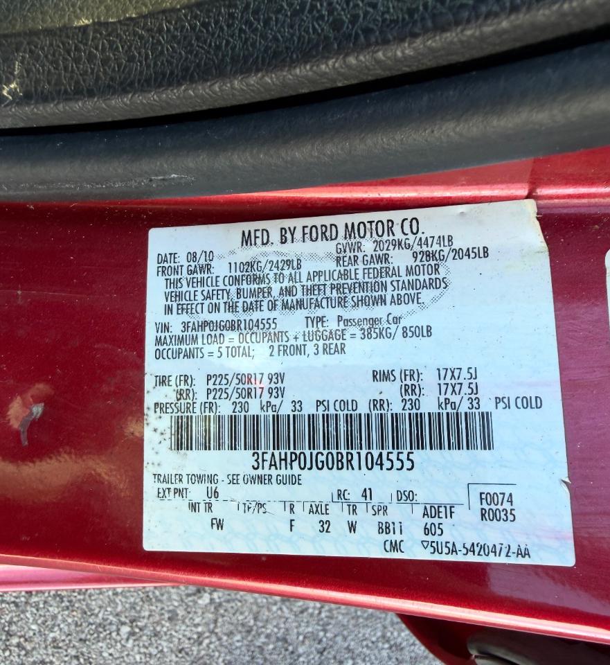 Ford Fusion 4dr Sdn SEL FWD 2011