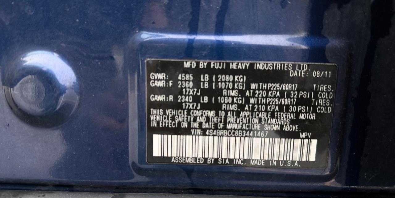 Subaru Outback 4dr Wgn H4 Auto 2.5i Prem AWP 2011