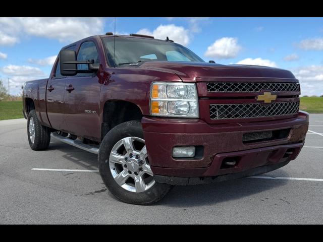 Red 2013 Chevrolet Silverado 3500HD LTZ Crew Cab 4WD Pickup Truck Four-Wheel Drive Automatic