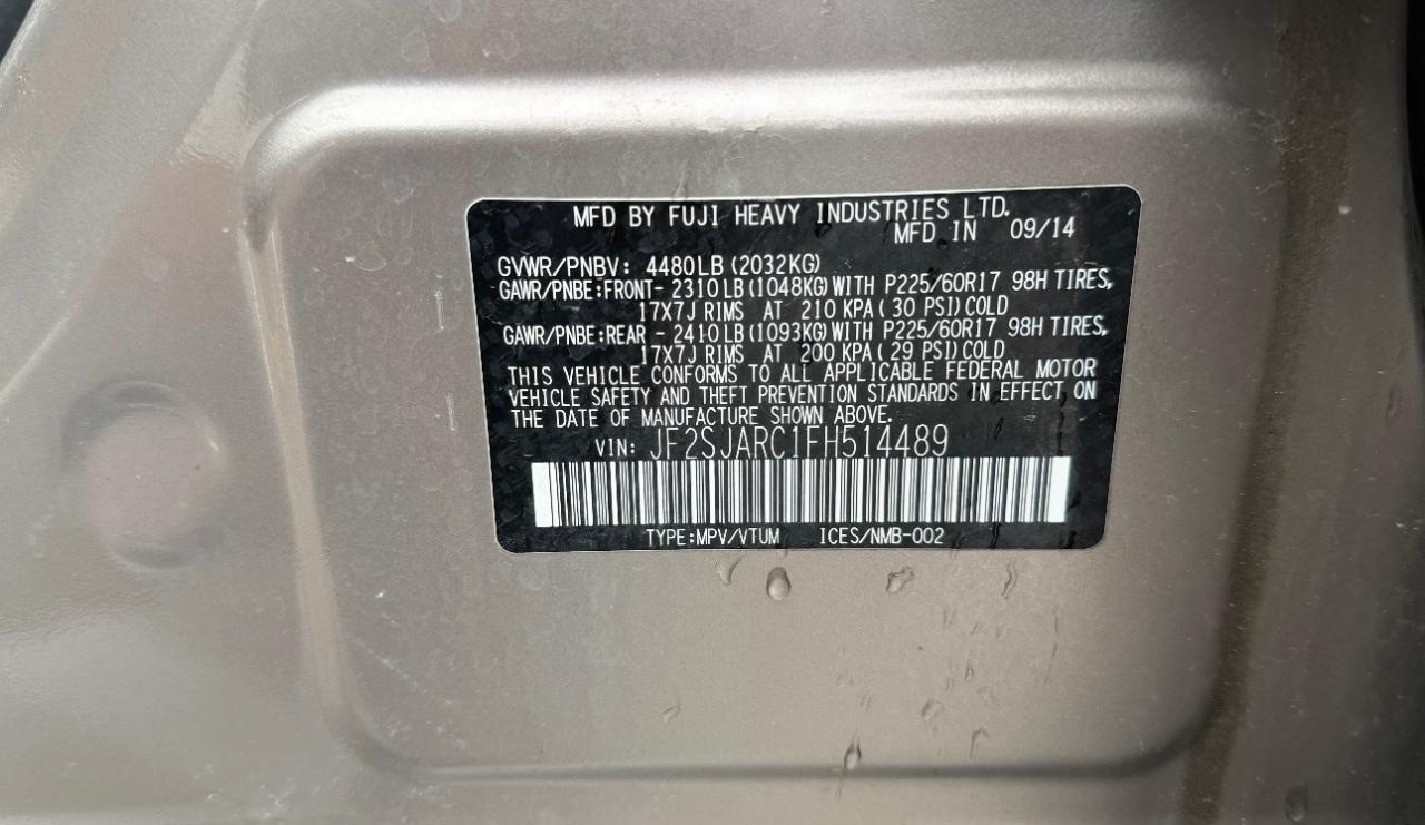 Subaru Forester 4dr CVT 2.5i Limited PZEV 2015