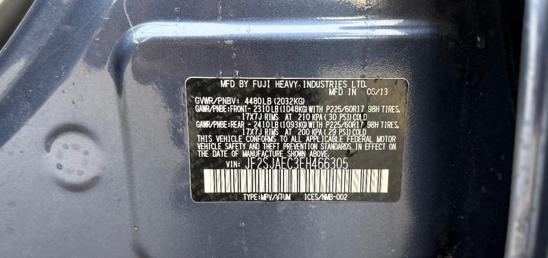 Subaru Forester 4dr Auto 2.5i Limited PZEV 2014