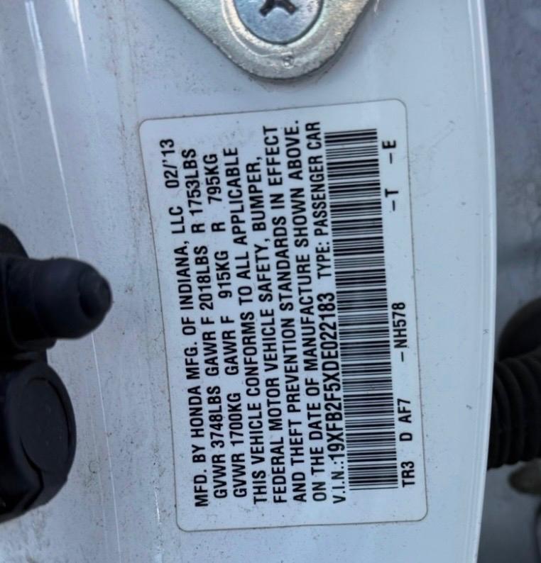Honda Civic Sdn 4dr Auto LX 2013