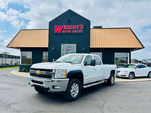 White 2014 Chevrolet Silverado 3500HD LTZ Crew Cab 4WD Pickup Truck Four-Wheel Drive Automatic