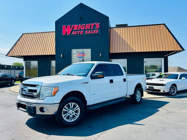 White 2013 Ford F-150 XL SuperCrew 4WD Pickup Truck Four-Wheel Drive Automatic