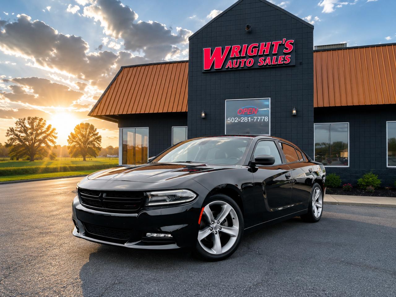 Black 2017 Dodge Charger Sedan Rear-Wheel Drive Automatic