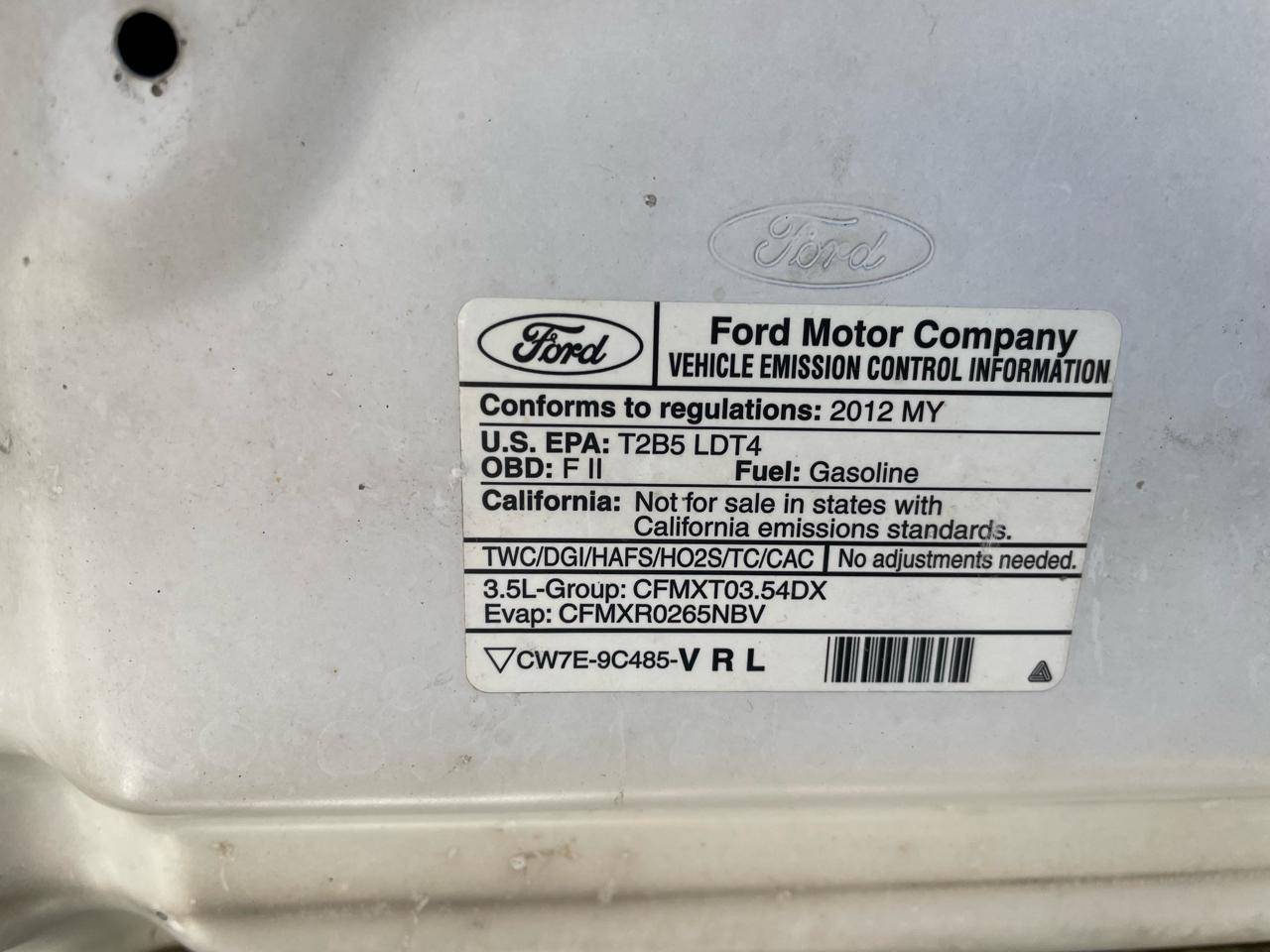 Ford F-150 4WD SuperCrew 145" Platinum 2012