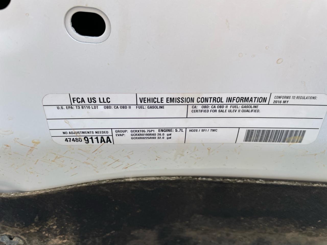 RAM 1500 4WD Reg Cab 120.5" Tradesman 2016