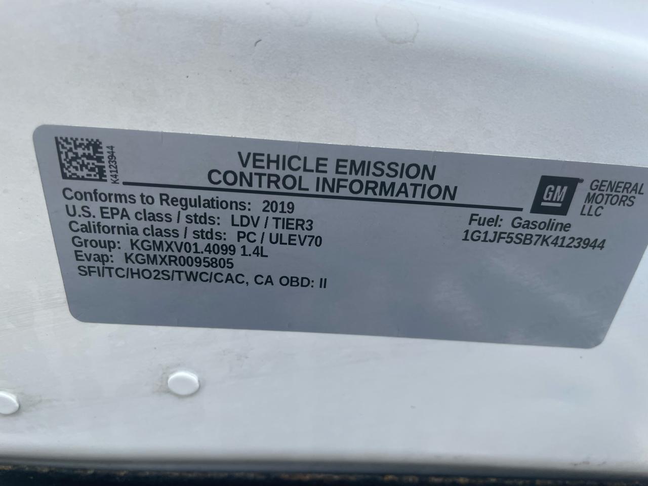 Chevrolet Sonic 4dr Sdn Auto Premier 2019