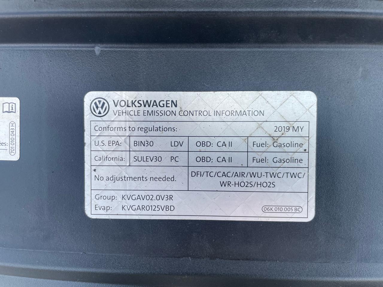 Volkswagen Passat 2.0T Wolfsburg Edition Auto 2019