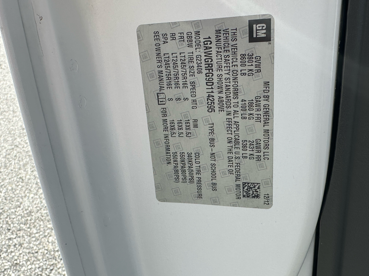 Chevrolet Express 2500 LT 2013