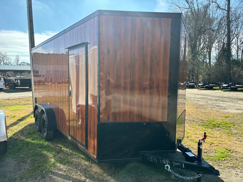 2026 Quality Cargo 7x16TA Enclosed v nose ramp door 7 ft height 2260/7k lbs gvwr