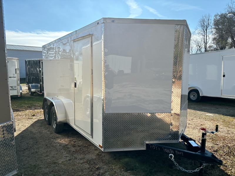 2026 Quality Cargo 7x14TA Enclosed v nose ramp door 2120/7k lbs gvwr