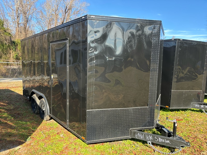 2026 Quality Cargo 8.5x16TA Enclosed v nose ramp7 ft height 7k gvwr BOP