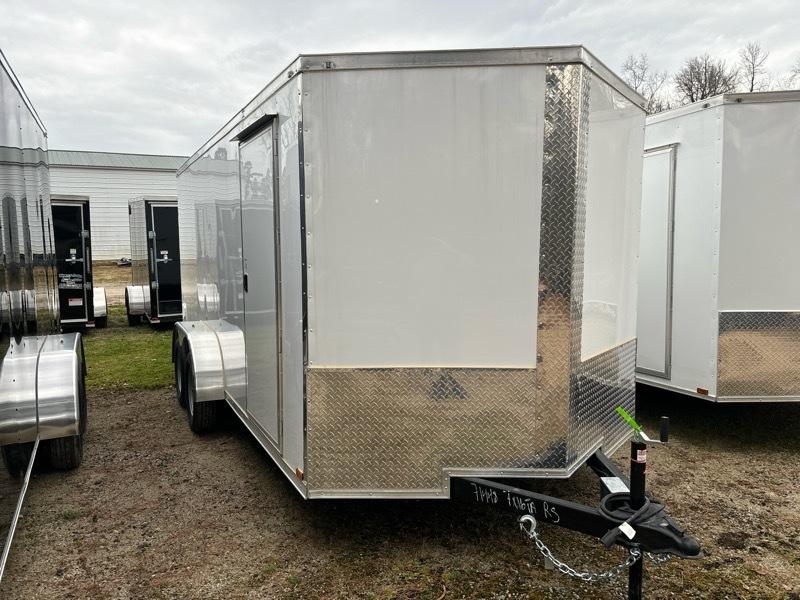 2026 Quality Cargo 7x16TA Enclosed v nose ramp door 7k gvwr