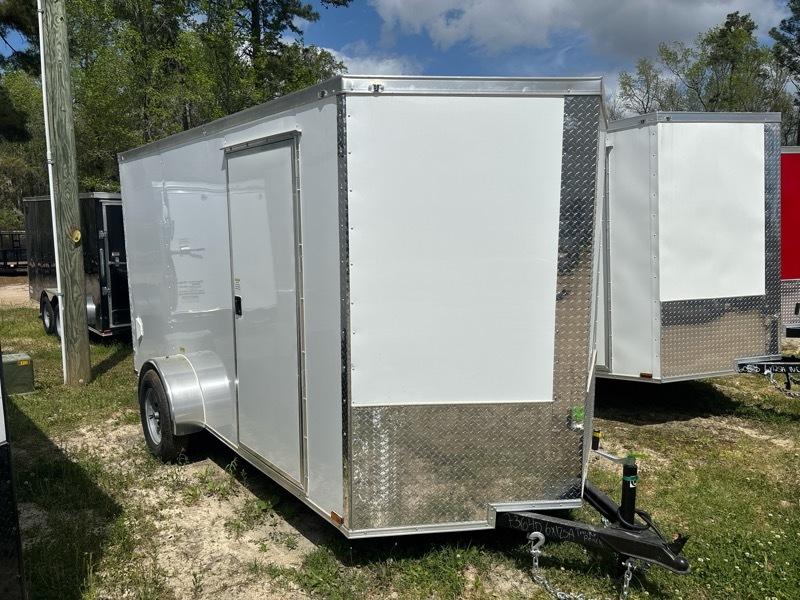 2026 Quality Cargo 6x12SA Enclosed 3k gvwr v nose ramp door